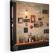Popcas Goodfellas Vintage Esintili Duvar Dekorasyonu - Duvar Sanatı Kanvas Tablo El Yazısı Notlar