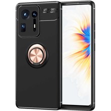 Xiaomi Mi Mix 4 Kılıf Yüzüklü Standlı Renkli Kırılmaz Esnek Silikon Ravel Silikon Kapak