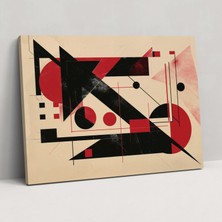 Popcas Geometrik Soyut Leonardo Da Vinci Tarzı Duvar Sanatı - Ev Dekorasyonu Kanvas Tablo Leonardo Da Vinci Tarzı