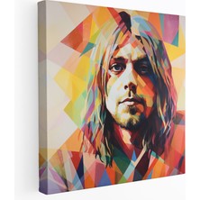 Popcas Kurt Cobain Duvar Sanatı - Kanvas Tablo Ev Dekorasyonu