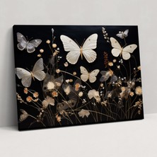 Popcas Kurutulmuş Kelebekler Fotoğraf Gerçekçi Koleksiyon Kanvas Tablo - Ev Dekorasyonu Duvar Sanatı