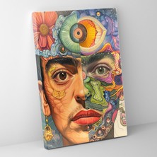 Popcas Frida Kahlo Tarzı Duvar Dekorasyonu - Kanvas Ev Dekorasyonu