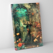 Popcas Frida Kahlo Tarzı Kanvas Tablo - Frida Kahlo Duvar Sanatı Duvar Dekorasyonu