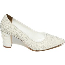 Bestello Incili Neolit Taban Kalın Topuklu Ayakkabı 331-143 Kadın Ayakkabı