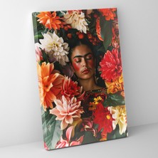 Popcas Frida Kahlo Tarzı Duvar Dekorasyonu - Ev Dekorasyonu Kanvas Tablo