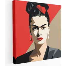 Popcas Minimalist Frida Kahlo Kanvas Tablo - Frida Kahlo Duvar Sanatı Kanvas Temiz Çizgiler