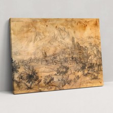 Popcas Rönesans Duvar Sanatı - Leonardo Da Vinci Duvar Dekorasyonu Ev Dekorasyonu Kanvas Tablo