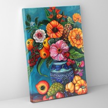 Popcas Frida Kahlo Tarzı Kanvas Tablo - Frida Kahlo Duvar Dekorasyonu