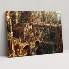 Popcas Mimari Kent Manzarası Duvar Dekorasyonu - Leonardo Da Vinci Kanvas Tablo Sanatı Ev Dekorasyonu