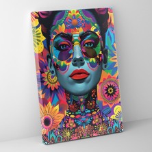 Popcas Frida Kahlo Tarzı Duvar Dekorasyonu - Kanvas Tablo Frida Kahlo Tarzı