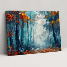 Popcas Sisli Orman Kanvas Tablo - Leonid Afremov Kanvas Duvar Sanatı