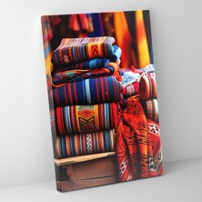 Popcas Inka Medeniyeti Kanvas Tablo - Detaylı Inka Tekstil Duvar Sanatı - Mayan Duvar Sanatı Ev Dekorasyonu Inka Desenleri