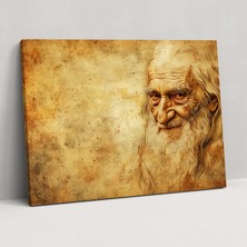 Popcas  Gülümseme Leonardo Da Vinci Duvar Dekorasyonu - Leonardo Da Vinci Duvar Dekorasyonu Kanvas Tablo Kanvas Duvar Sanatı
