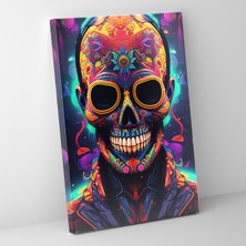 Popcas Los Muertos Geometrik Desenler ile Gelecekçi Kutlamalar Kanvas Tablo - Ev Dekorasyonu Için Gelecekçi Yorum