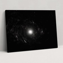 Popcas Kara Delik Duvar Sanatı - Dünya Minimalist Çizgi Çizimi Duvar Dekorasyonu Çekim Gücünün Durdurulamaz Etkisi