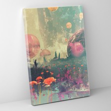 Popcas Frida Kahlo Tarzı Kanvas Tablo - Duvar Sanatı Frida Kahlo Stili