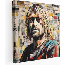 Popcas Kurt Cobain Soyut Kolaj Kanvas Tablo - Yaratıcılık Şarkı Sözleri