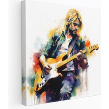 Popcas Kurt Cobain Kanvas Tablo - Duvar Sanatı