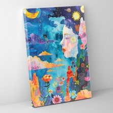 Popcas Frida Kahlo Tarzı Duvar Sanatı - Kanvas Tablo Duvar Dekorasyonu Frida Kahlo Tarzı