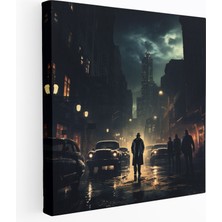 Popcas Goodfellas Duvar Dekorasyonu - Film Noir Gece Manzarası - Goodfellas Mafya Faaliyeti Film Noir Esintili Gizem