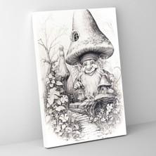 Popcas Büyülü Orman Cüce Kanvas Tablo - Cüce Masalsı