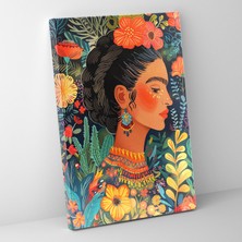 Popcas Frida Kahlo Stili Kanvas Tablo - Frida Kahlo Frida Kahlo Stili