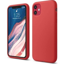 Piyasa Sepeti Apple iPhone 11 İçi Kadife Silikon Kılıf Kırmızı