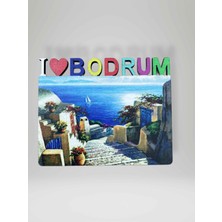 Bodrum Temalı Ahşap Magnet Lazer Kesim Buzdolabı Süsü