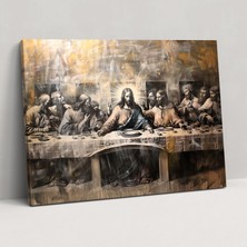 Popcas Leonardo Da Vinci Son Akşam Yemeği Kanvas Tablo - Duvar Sanatı
