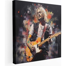 Popcas Kurt Cobain Kanvas Tablo - Müzik ve Nirvana Temalı Duvar Sanatı