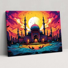 Popcas Pop Art Cami Kanvas Tablo - Pop Art Canlı Renkler Kanvas Tablo