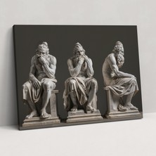Popcas Michelangelo Kanvas Tablo - Ev Dekorasyonu Için Michelangelo Temalı Kanvas Tablo