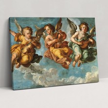 Popcas Cennet Melekleri Michelangelo Kanvas Tablo - Michelangelo Kanvas Duvar Sanatı Ev Dekorasyonu
