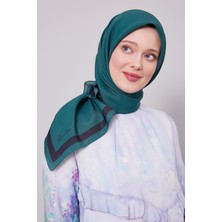 Lêvi D'or Zümrüt Yeşili Kenar Şerit Aura Eşarp