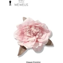 Weweus Kadın Hawai Stili Toz Pembe Çiçek Premium Toka