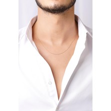 Fiyonk Kuyumculuk 14 Ayar Altın Singapur Zincir Erkek Kolye 0.75 mm
