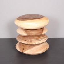 Mylamp Stone Doğal Renk Mungur Sehpa 42X43 cm