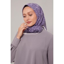Mor Batik Desen Pamuk Eşarp