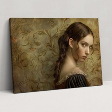 Popcas Rönesans Kadını Kanvas Tablo - Leonardo Da Vinci Kanvas