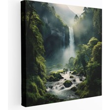 Popcas Lentiküler Duvar Dekorasyonu: Muhteşem Şelale - Lentiküler Doğa Kanvas Tablo Şelale