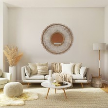 Mylamp Sun Doğal Rattan Ayna 86 cm