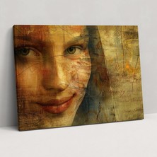 Popcas Leonardo Da Vinci'nin Esrarengiz Gülümsemesi Duvar Sanatı - Kanvas Tablo Duvar Sanatı Leonardo Da Vinci