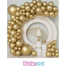 Balonevi Gold Renkli Krom Zincir Balon Seti 3 Metre