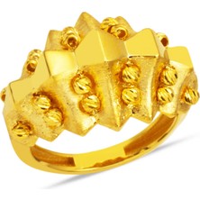 Italyan Tasarım Dorikalı 14 Ayar Altın Yüzük