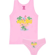 Öts Kız Çocuk Pamuklu Atlet Pembe Flamingo İç Giyim Konforu (8666-PEM)