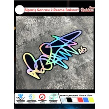 Holografik Graffiti Tarzı Araç Sticker – 15X22 cm Oto Çıkartma