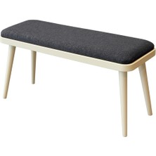 Rabi Mobilya Miora Mini Bench Krem Antrasit