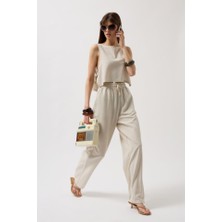 Hynova Yandan Bağlamalı Crop Bluz