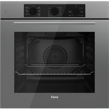 Ferre Flowart Monteo  Vitroseramik Elektrikli Gri Ankastre Set ( QBL62CPR + MS261 + D088  )