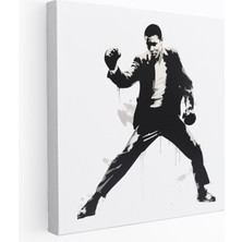 Popcas Muhammad Ali Duvar Sanatı - Kanvas Tablo Efsane Muhammad Ali